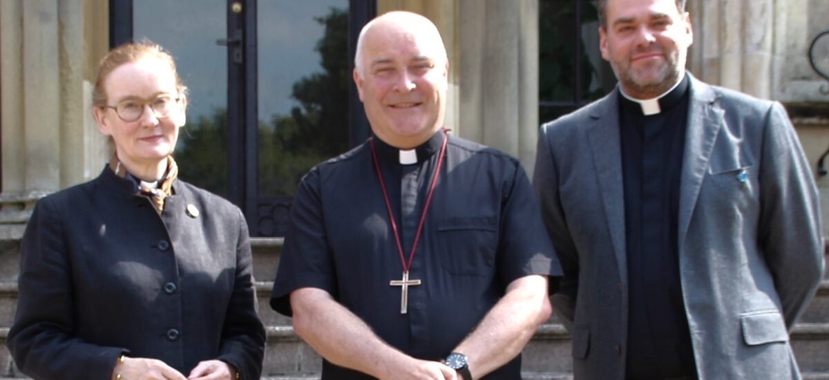 The Revd Canon Dr Flora Winfield, next Bishop of Selby; Archbishop of York Stephen Cottrell; the Revd Barry Hill, next Bishop of Whitby.