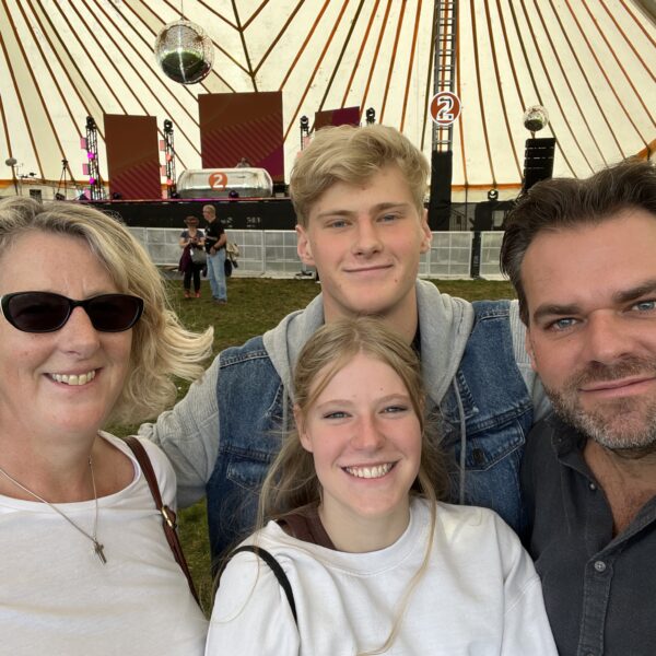 family at a festival