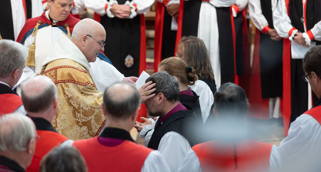 Archbishop Stephen annoints the Rt Revd Barry Hill