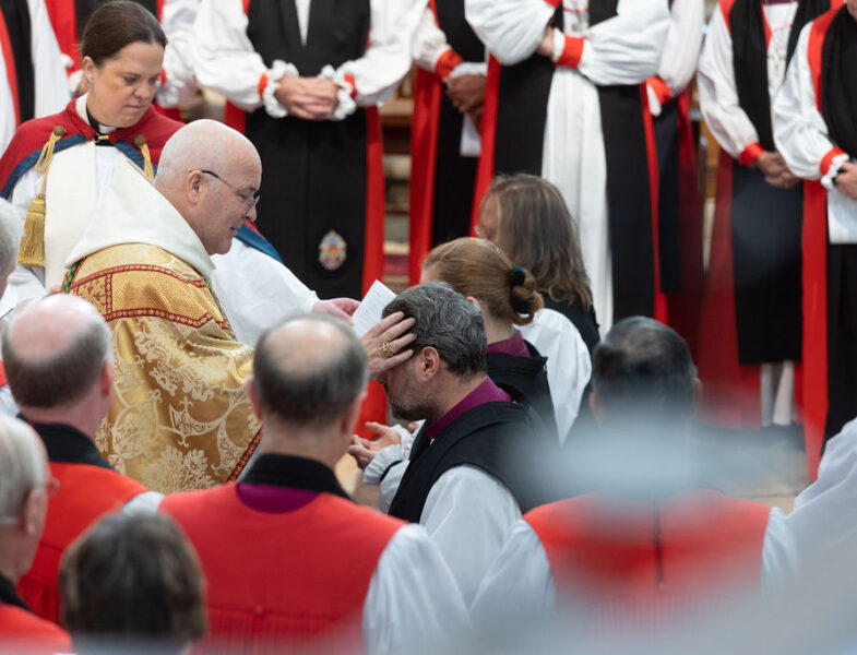 Archbishop Stephen annoints the Rt Revd Barry Hill