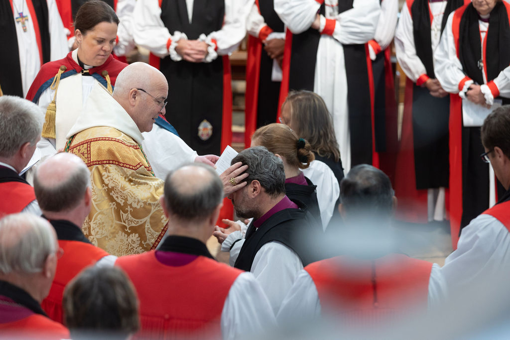 Archbishop Stephen annoints the Rt Revd Barry Hill