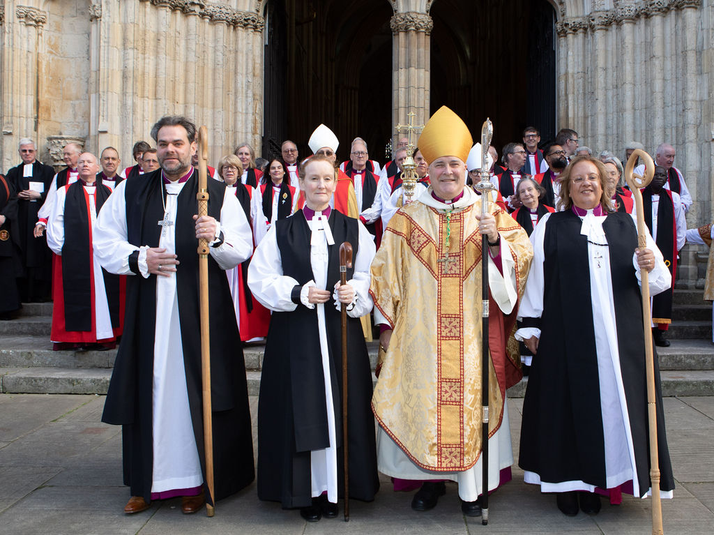 bishops outside york minster