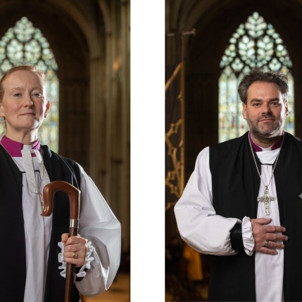 Bishops Dr Flora Winfield and Barry Hill after their consecration at York Minster on the 10th October 2024 [photo: Duncan Lomax / Ravage Productions]