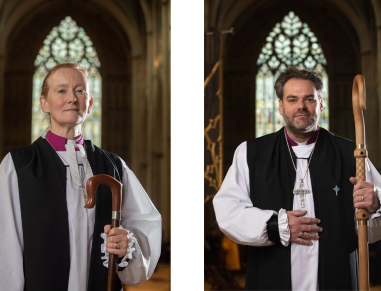 Bishops Dr Flora Winfield and Barry Hill after their consecration at York Minster on the 10th October 2024 [photo: Duncan Lomax / Ravage Productions]