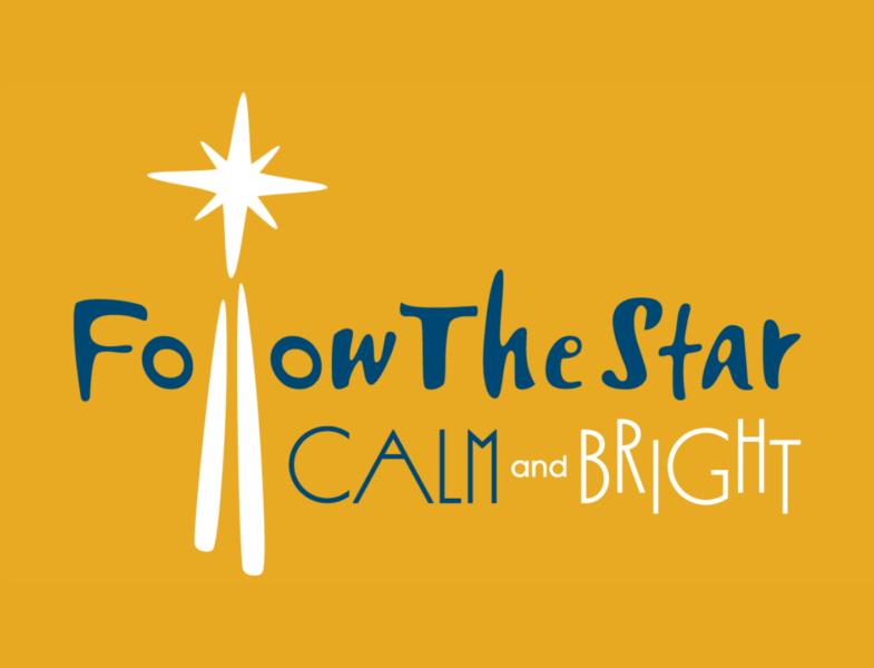 follow the star calm and bright text and logo