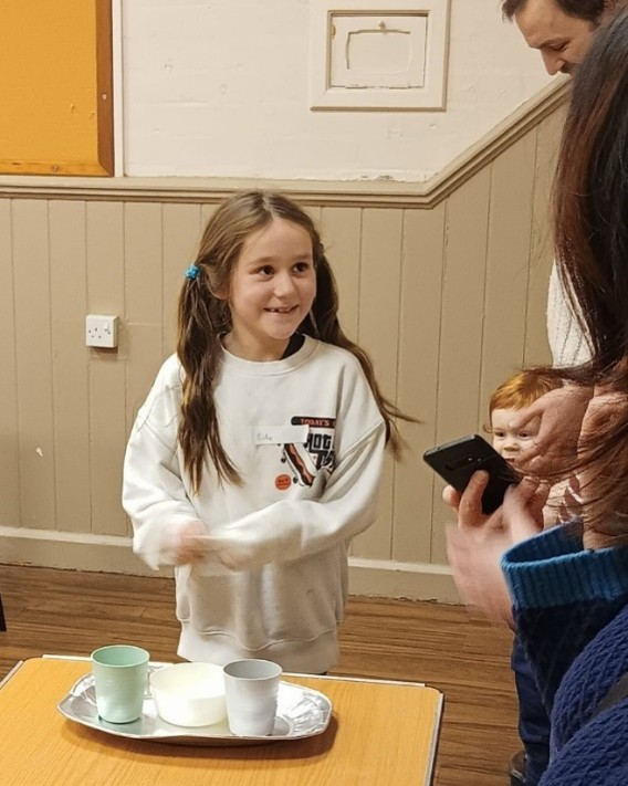 a child at a church group