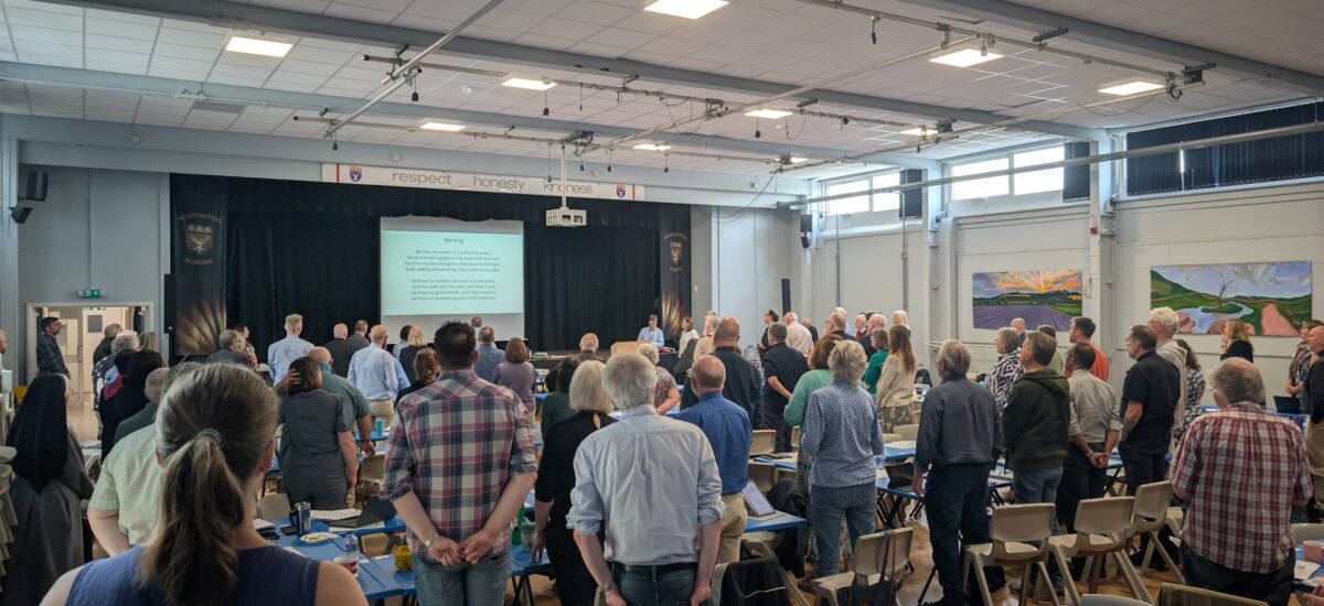 synod meeting in school hall