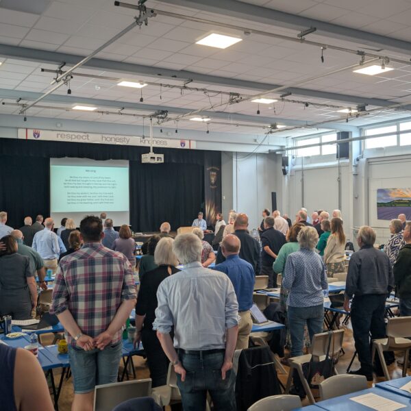synod meeting in school hall