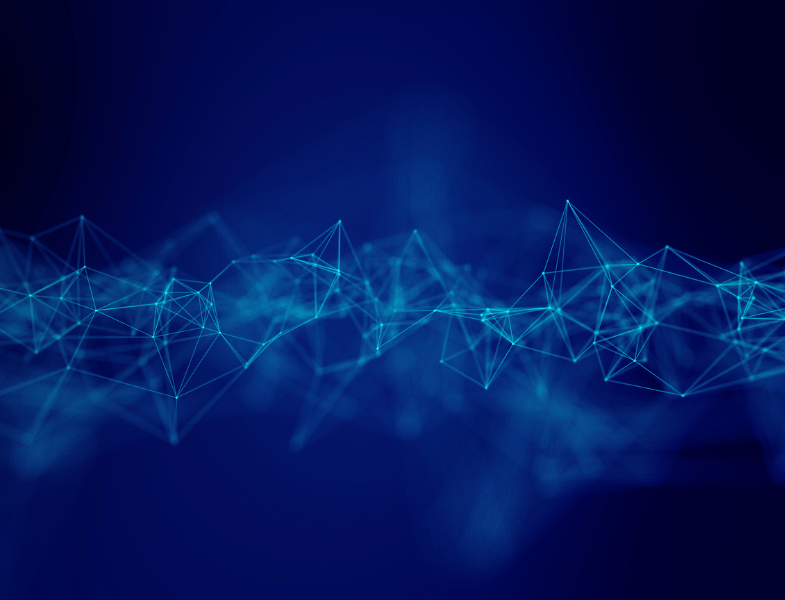 Abstract blue geometric network design