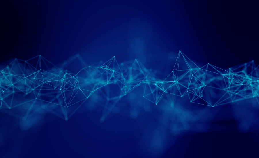 Abstract blue geometric network design