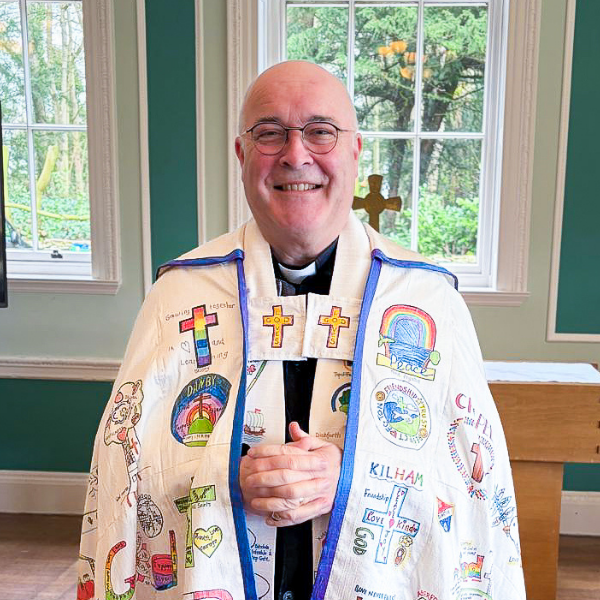 Archbishop Stephen wears the new diocesan cope
