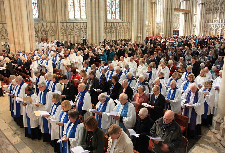 people in a service at york minster