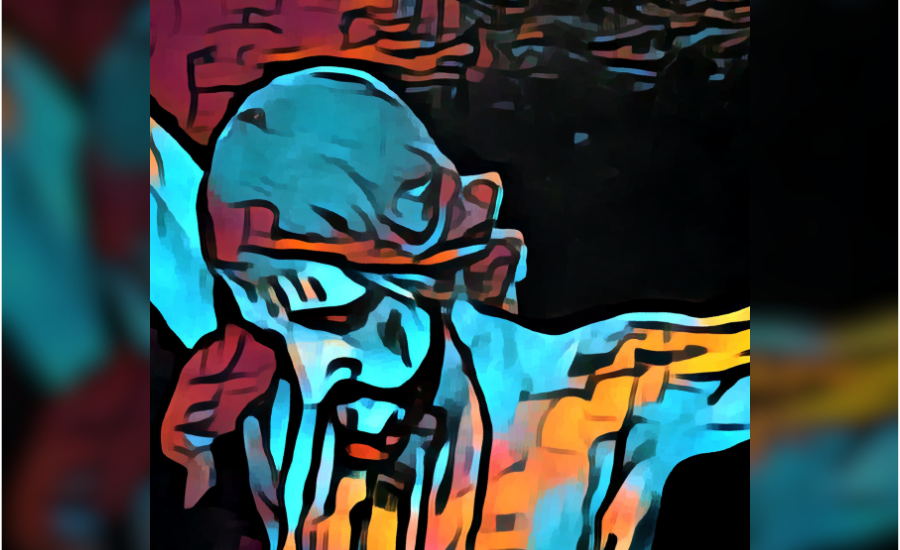 brightly coloured illustration of jesus