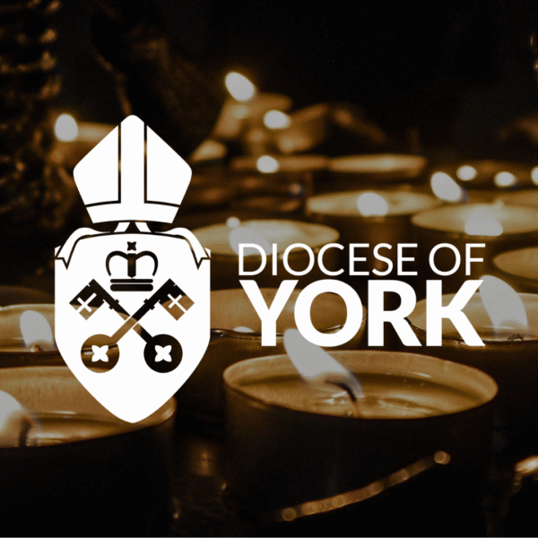 candles and diocese logo