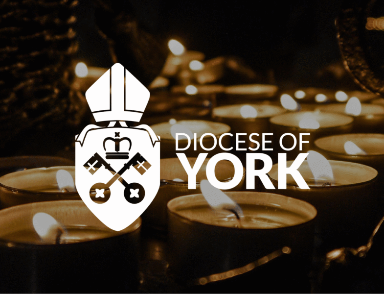candles and diocese logo